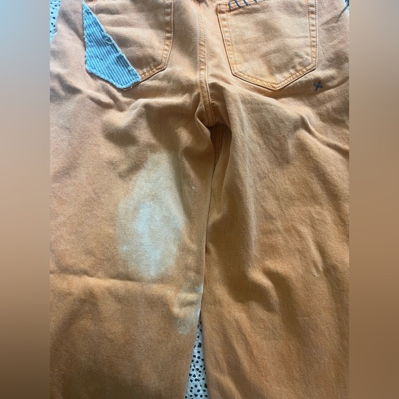 ZGY Orange Embroidered Patch Wide Leg Jeans - Picture 10 of 11